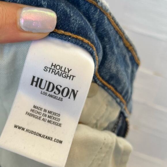 Hudson Jeans Holly Straight Leg Denim Jeans Size 28 Medium Wash - Picture 7 of 9